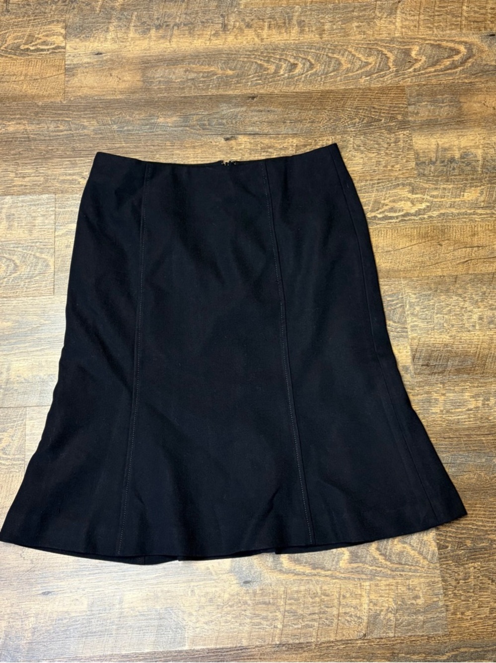 Talbots Trumpet Skirt Womens 10 Black Fit & Flare Business Office Minimalist